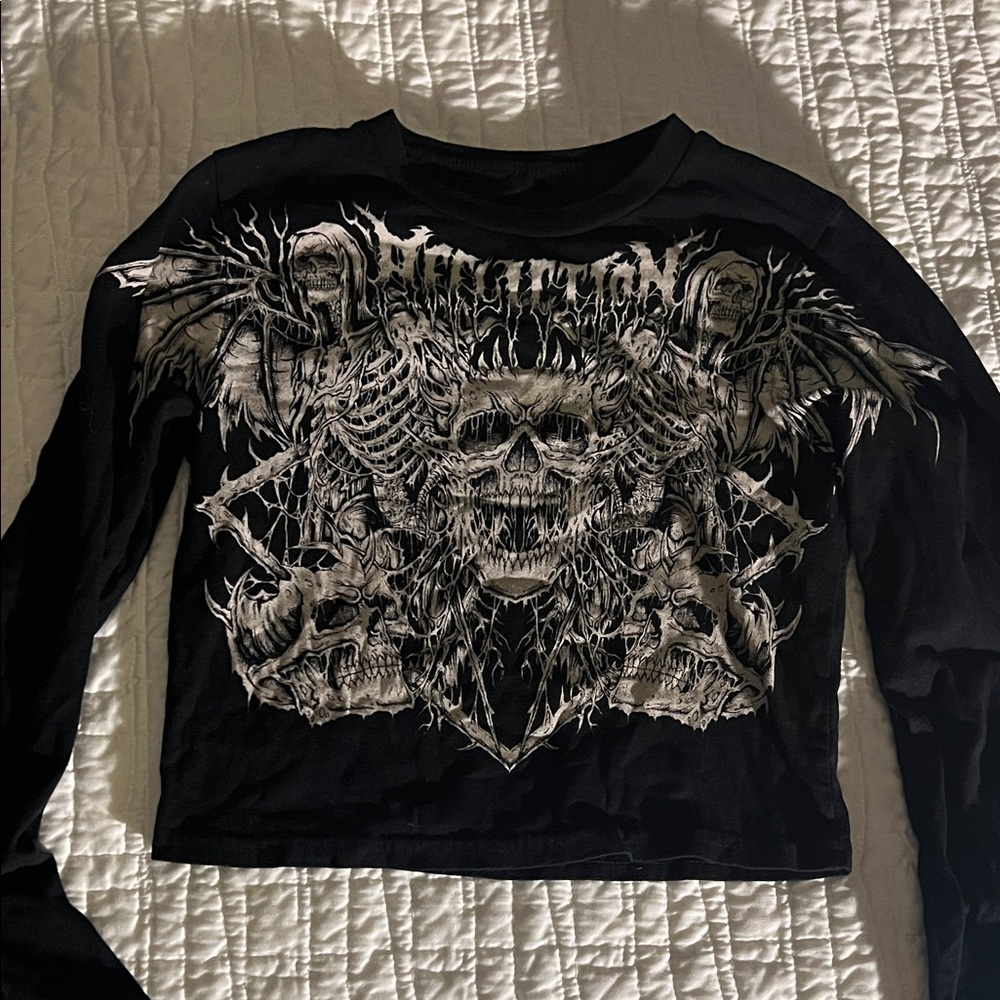 Black Affliction Long Sleeve Top